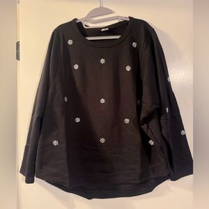 Brand new Black Sweatshirt with rhinestone detail